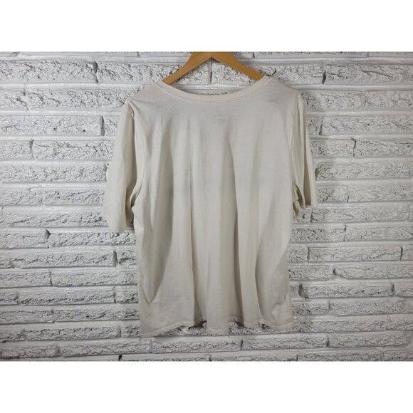 Lane Bryant Womens Top 18 20 Plus Tee We Are All One White Hearts NOV98E - Picture 5 of 7